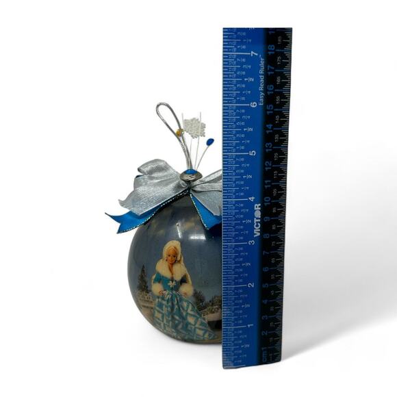 Holiday Barbie Christmas Ornament 3.5" Round Decoupage by Matrix in 1996 Vintage - Picture 9 of 16